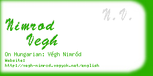 nimrod vegh business card