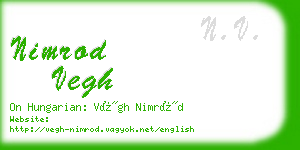 nimrod vegh business card